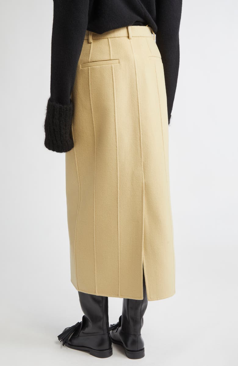 EENK Wool & Cashmere Straight Skirt, Alternate, color, Mustard Wool Blend