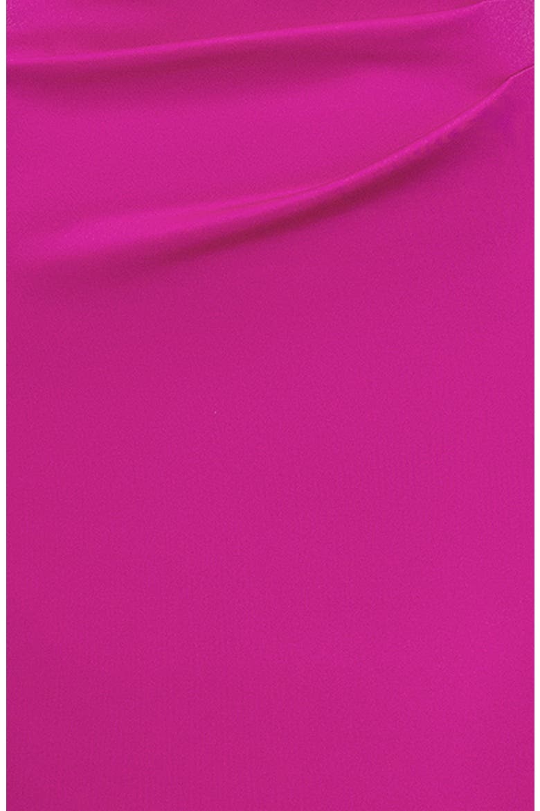 Ruffle Strapless Scuba Crepe Gown, Alternate, color, ORCHID