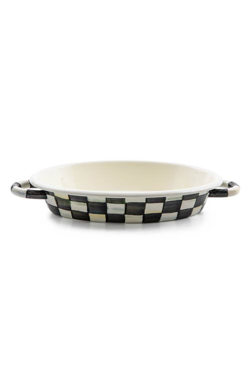 Mackenzie-childs Mackenzie Childs Sterling Check Enameled Steel Gratin Pan