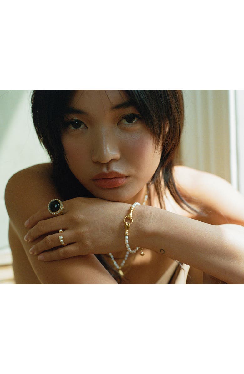 Missoma x Harris Reed In Good Hands Pearl Bracelet, Alternate, color, 