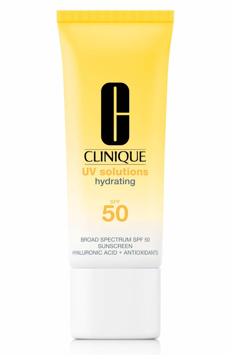 Clinique UV Solutions Hydrating Sunscreen SPF 50 with Hyaluronic Acid, Main, color, 