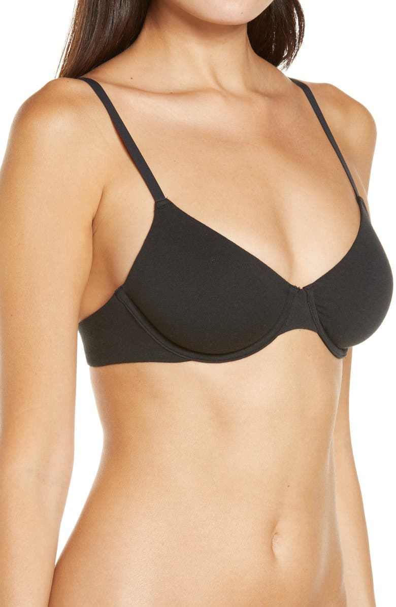SKIMS Stretch Cotton Jersey 2.0 Underwire Bra, Alternate, color, 