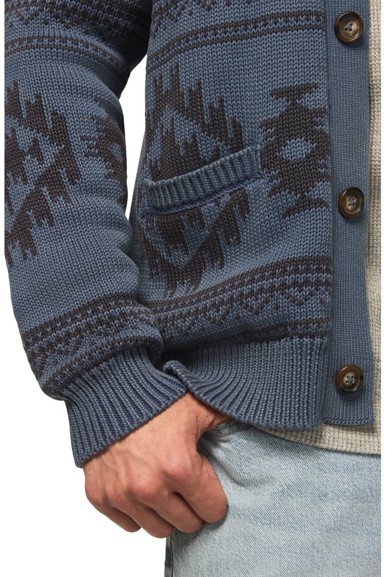 Southwestern Shawl Cardigan, Alternate, color, VINTAGE INDIGO