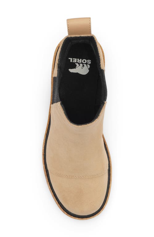 Sorel Joan Now Waterproof Chelsea Boot In Canoe/black