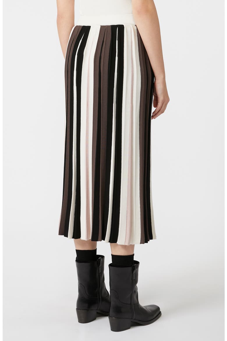 Pleiadi Pleated Knit Skirt, Alternate, color, BLACK MULTI COLOUR
