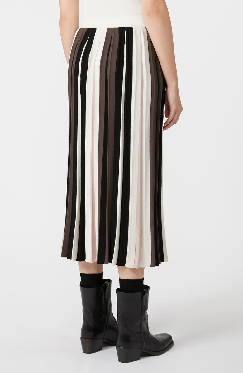 Weekend Max Mara Pleiadi Pleated Knit Skirt, Alternate, color, Black Multi Colour