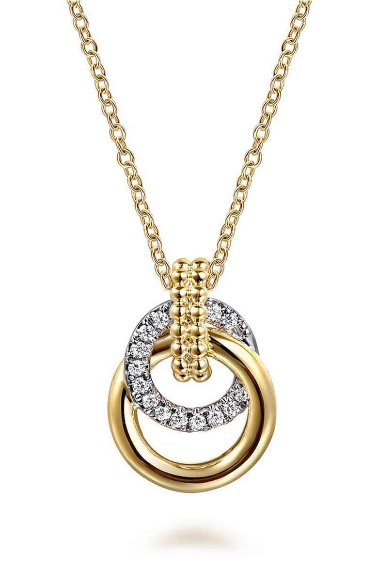 Bujukan Diamond Link Pendant Necklace, Main, color, GOLD MULTI