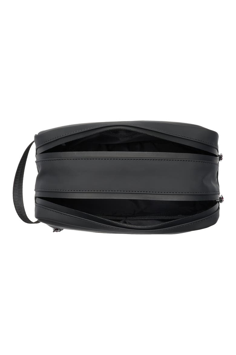 Faux Leather Dopp Kit, Alternate, color, BLACK