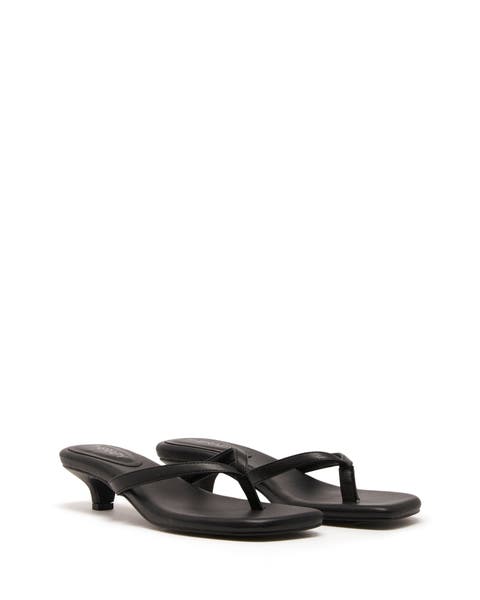 HEATWAVE Square Toe Thong Heel