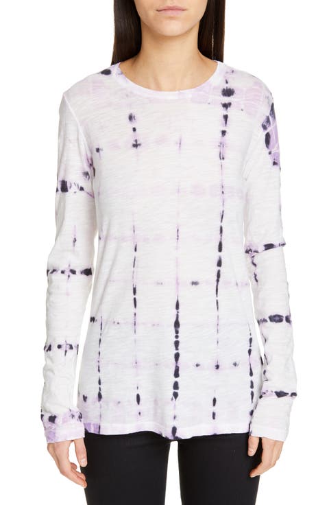 Tie Dye Print Tissue Jersey Tee