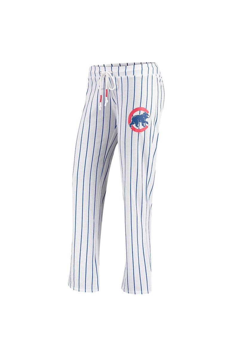 CONCEPTS SPORT Women's Concepts Sport White Chicago Cubs Vigor Pinstripe Sleep Pant, Main, color, White