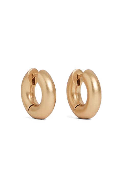 Oliva Plain Huggie Hoop Earrings