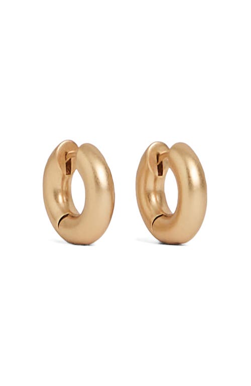 Reiss Oliva Plain Huggie Hoop Earrings In Gold Tone