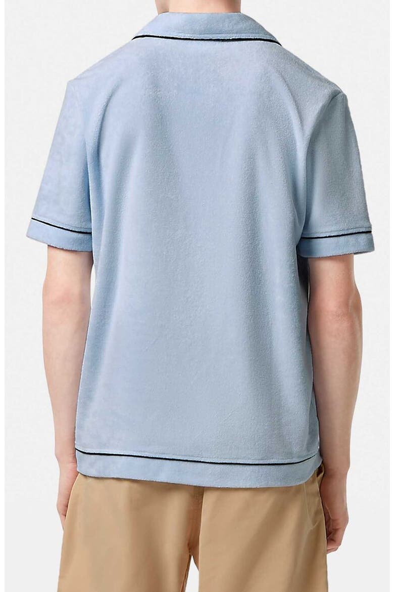 Towelling Cotton Terry Polo, Alternate, color, LIGHT SHIRTING BLUE