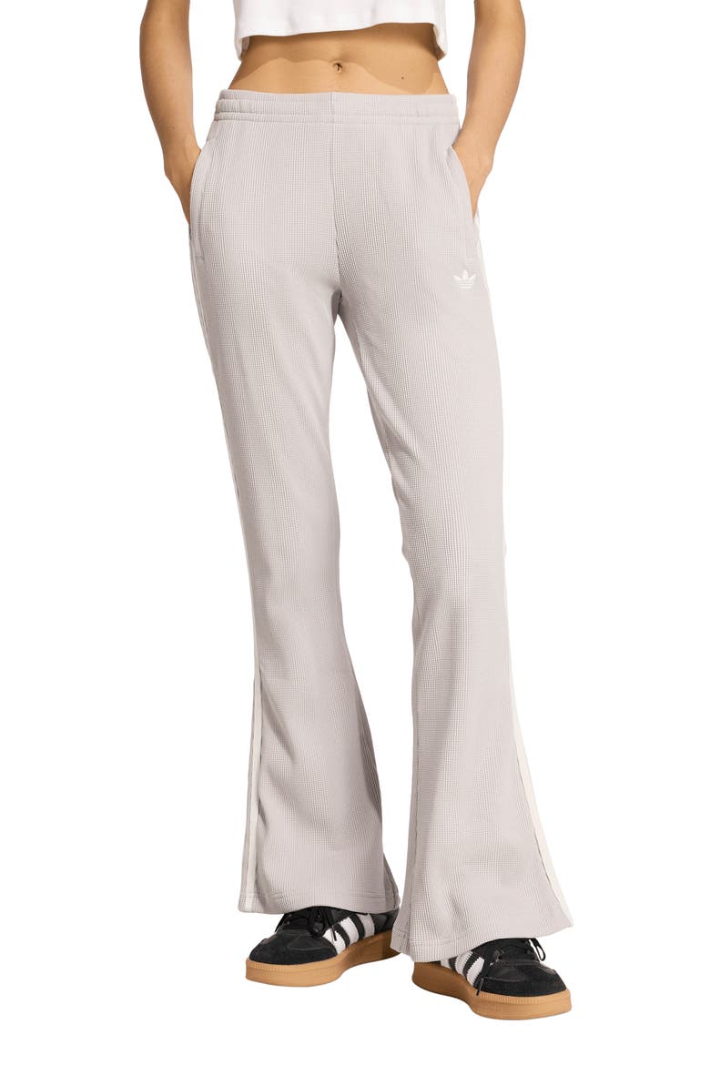Waffle Knit Flare Pants, Main, color, GREY TWO