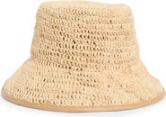 Vince Woven Raffia Bucket Hat