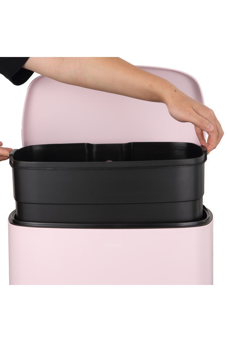 Curtis Step Pedal Trash Can, Alternate, color, Blush Pink