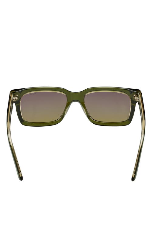Nike Crescent I 54mm Rectangular Sunglasses In Green
