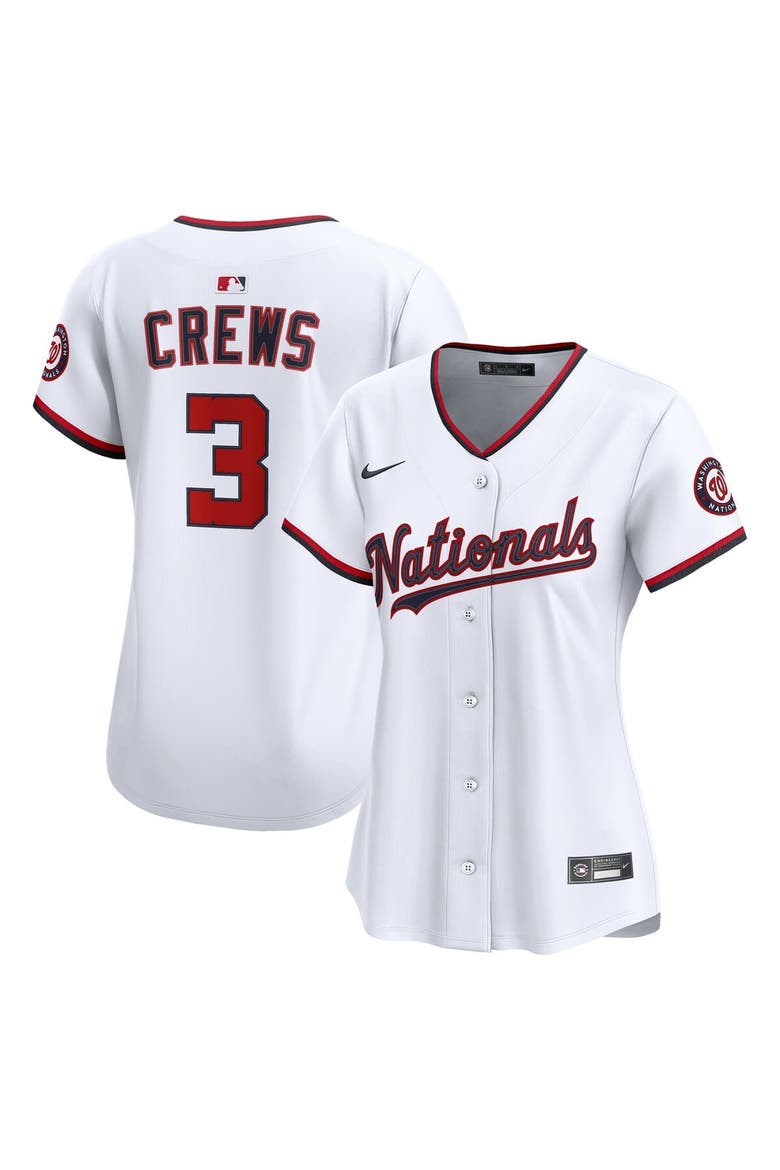 Women's Nike Dylan Crews White Washington Nationals Home Limited Player Jersey, Alternate, color, White