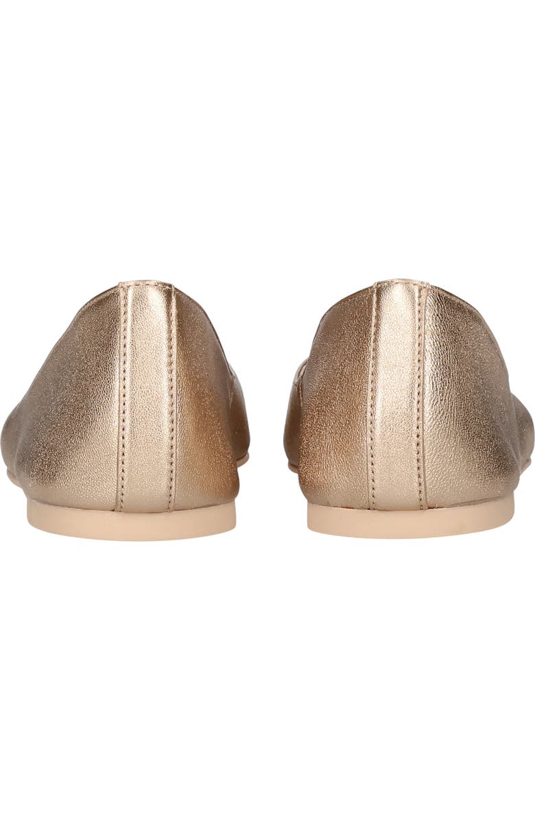 Pretty Ballerinas Round Toe Naked Metallic Ballet Flat, Alternate, color, Gold
