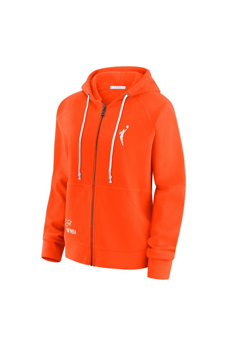 WEAR by Erin Andrews Women's WEAR by Erin Andrews Orange WNBA Vintage Full-Zip Raglan Hoodie, Alternate, color, 