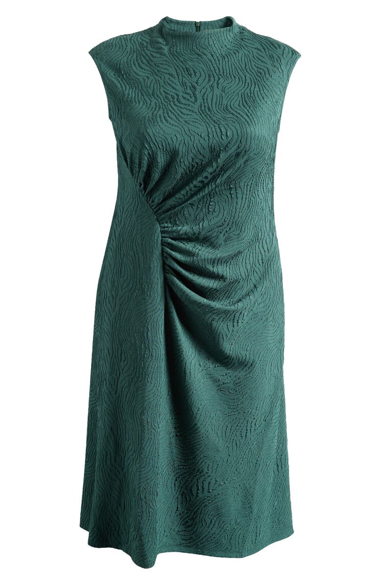 Maggy London Side Shirred Sleeveless Midi Dress, Alternate, color, Bistro Green