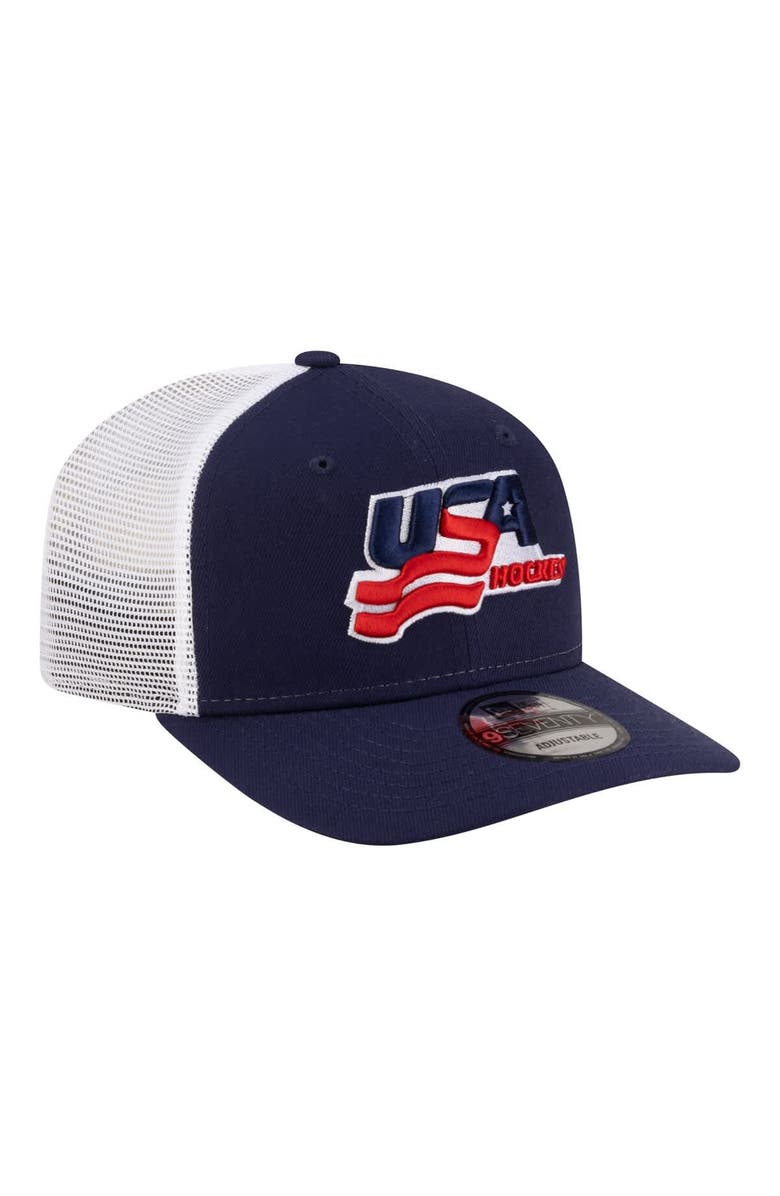 New Era Men's New Era Navy/White US Hockey 9SEVENTY Adjustable Hat, Alternate, color, Navy