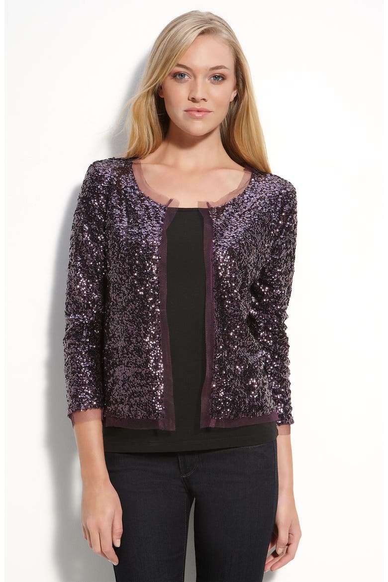 Sequin Jacket, Main, color, PURPLE