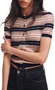 rag & bone Teresa Silk Blend Striped Cardigan