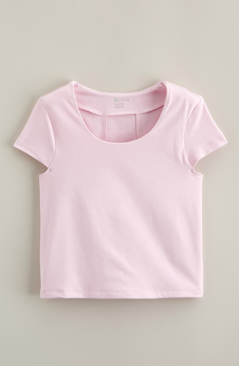 Zella Girl Kids' Get the Scoop Tee, Main, color, Pink Shade