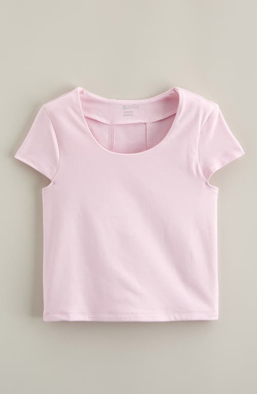 Zella Girl Kids' Get The Scoop Tee In Pink