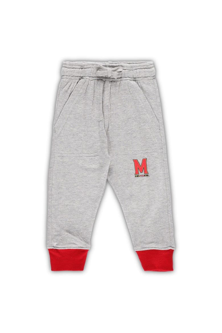 Infant Wes & Willy Heather Gray Maryland Terrapins Jie Jie Long Sleeve Bodysuit & Pants Set, Alternate, color, Heather Gray