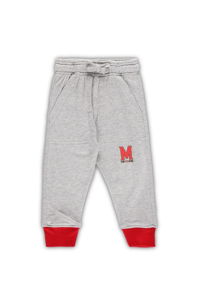 Wes & Willy Infant Wes & Willy Heather Gray Maryland Terrapins Jie Jie Long Sleeve Bodysuit & Pants Set, Alternate, color, Heather Gray