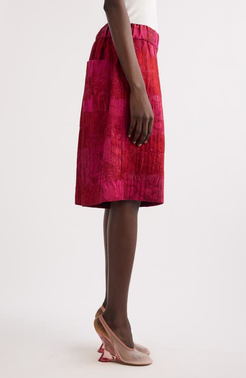 Shop Dries Van Noten Pomy Jacquard Shorts In Fuchsia