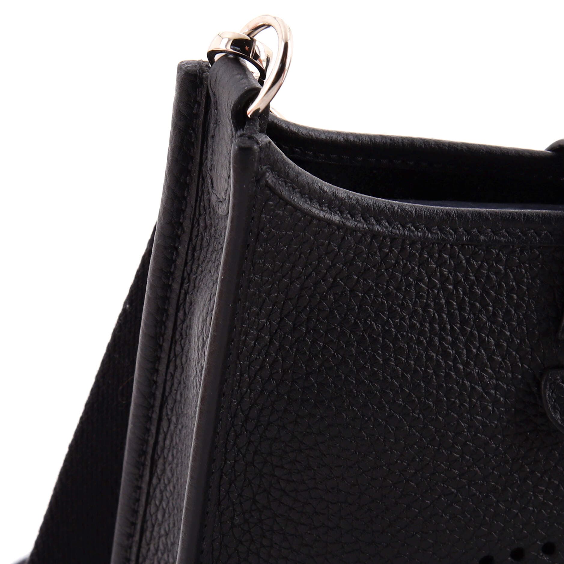 Pre-Owned Hermes Evelyne Bag Gen III Clemence TPM, Alternate, color, Noir