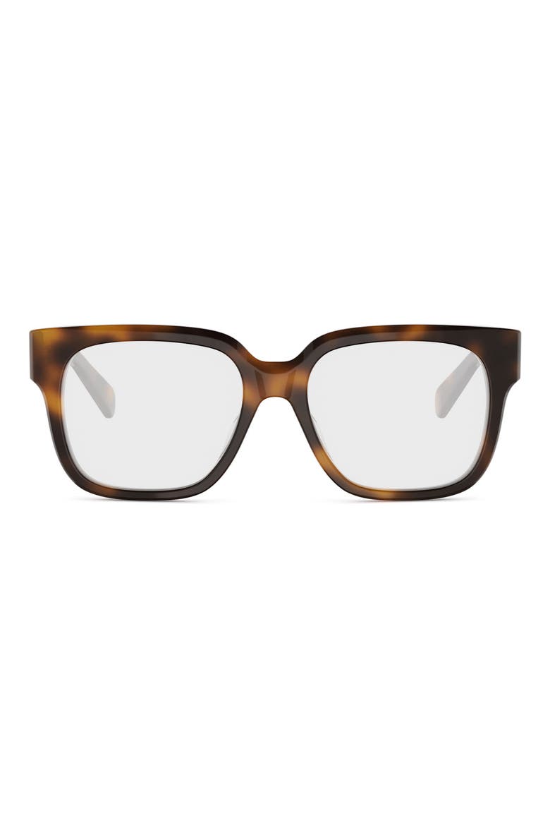 Triomphe 54mm Square Reading Glasses, Main, color, BLONDE HAVANA