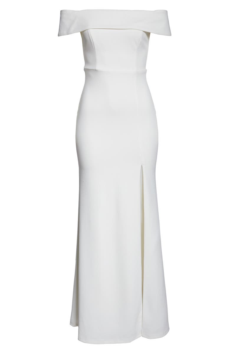 Lulus Off the Shoulder Mermaid Gown, Alternate, color, 