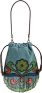 Etro Kalispera Beaded Fringe Suede Shoulder Bag