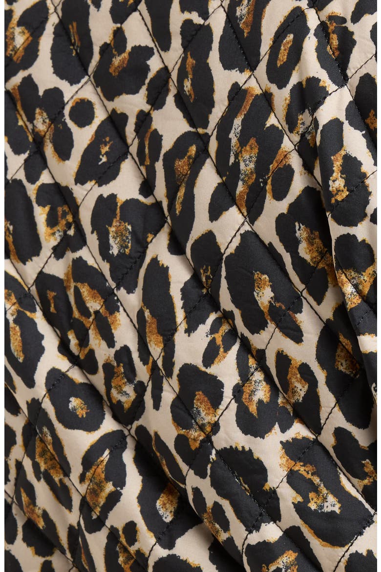 Reversible Leopard Print Quilted Jacket, Alternate, color, NATURAL LEOPARD