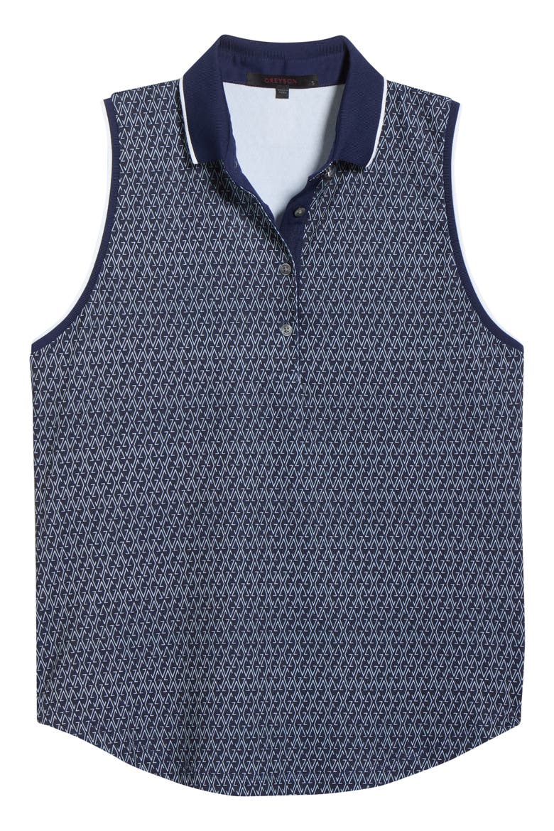 G-Thing Scarlett Sleeveless Polo, Alternate, color, MALTESE BLUE