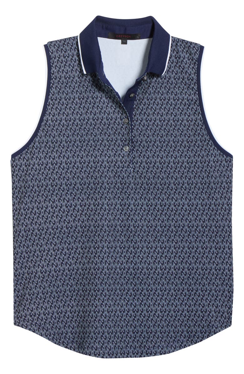 Greyson G-Thing Scarlett Sleeveless Polo, Alternate, color, Maltese Blue