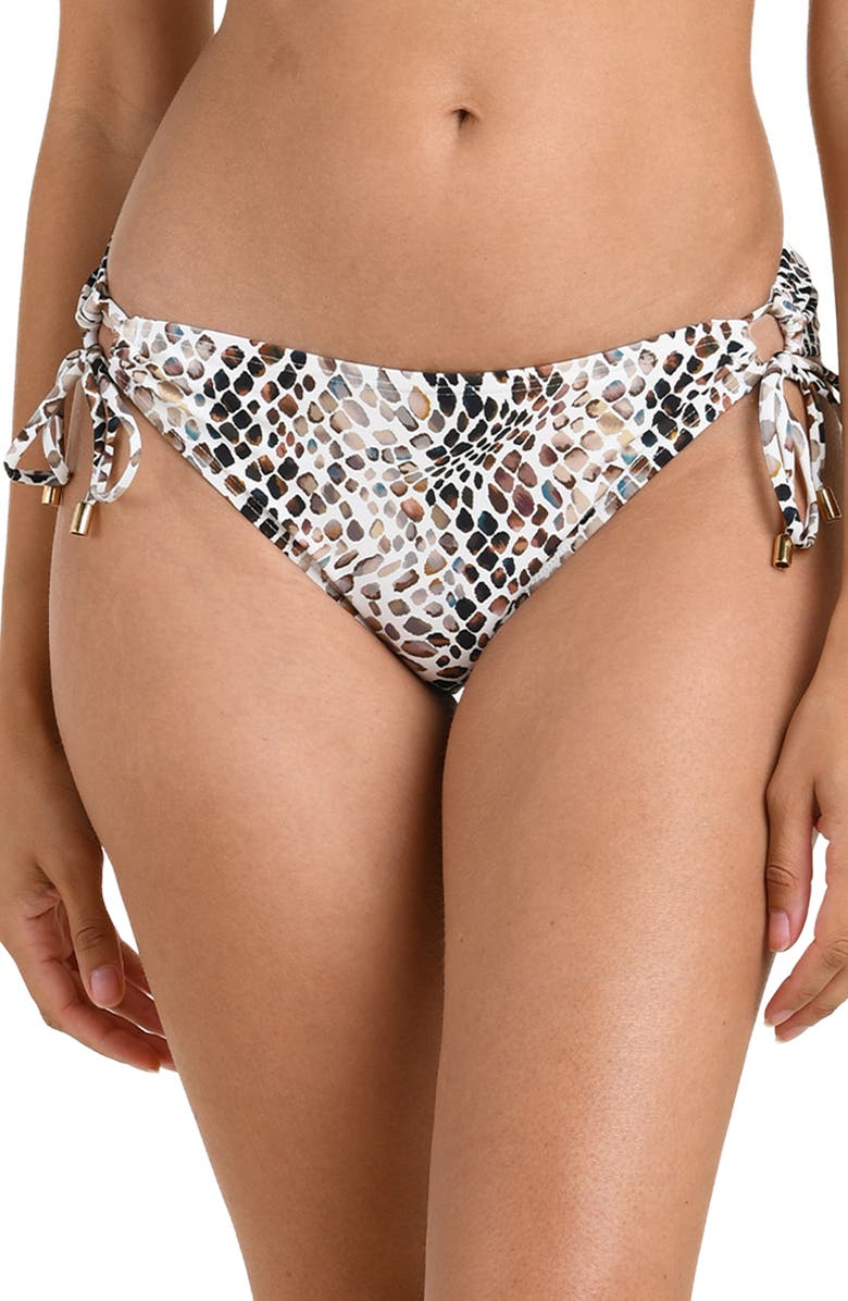 La Blanca Wild Whispers Adjustable Loop Bikini Bottoms, Main, color, Taupe