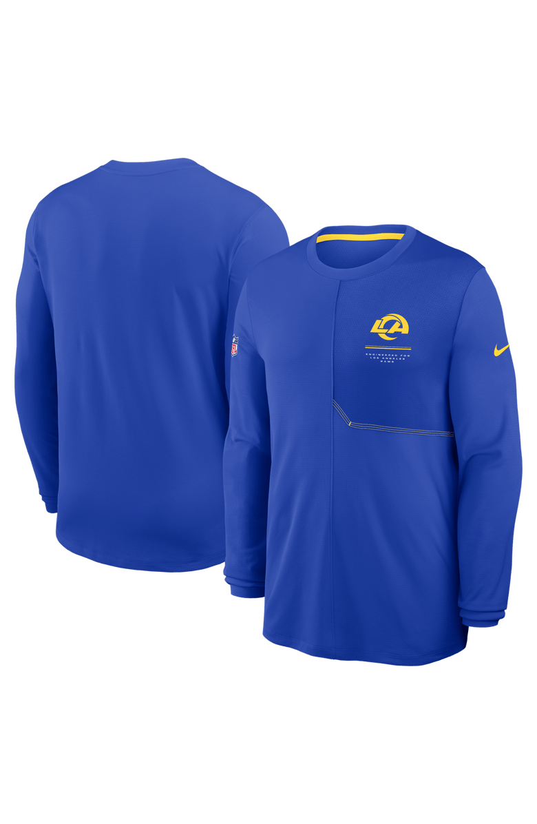 Nike Men's Nike  Royal Los Angeles Rams Sideline Coaches UV Dri-FIT Long Sleeve Shirt, Main, color, Royal