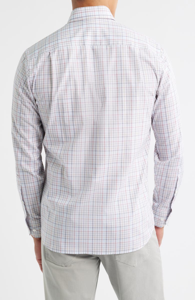 Peter Millar Crown Crafted Orvieto Flex Check Button-Down Shirt, Alternate, color, Nebula Blue