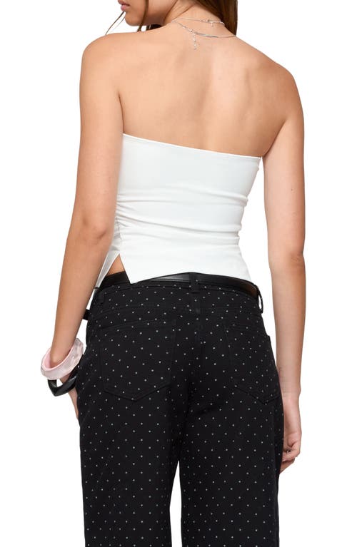 Edikted Karina Side Slit Tube Top In White