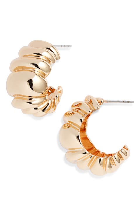Mollusk Spiral Hoop Earrings
