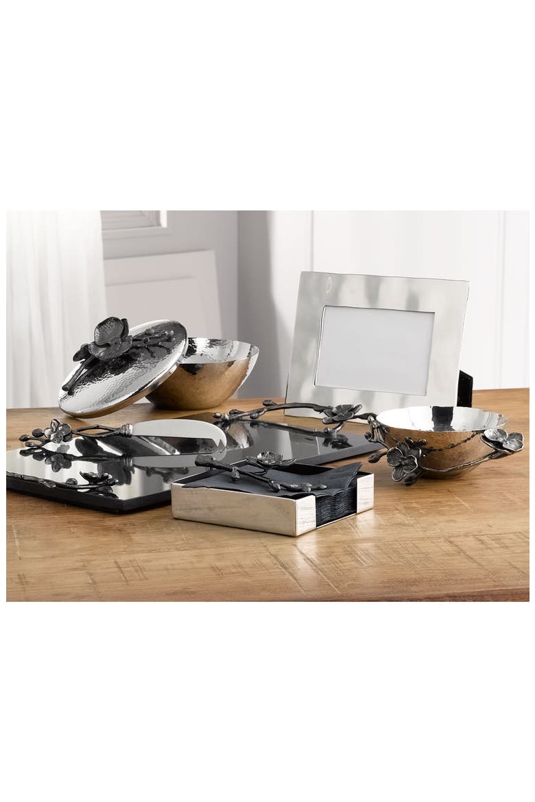 'Black Orchid' Cheese Board & Knife Set, Alternate, color, BLACK NICKELPLATE