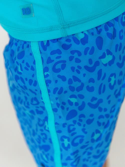 Ruggedbutts Boys Upf50+ Sun Protected Dolphin Hem Swim Trunks In Blue