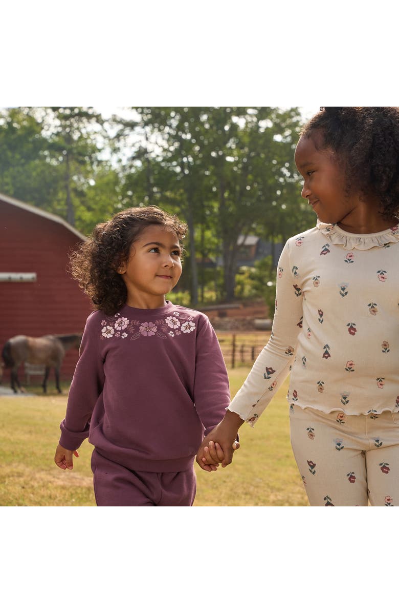 Modern Moments<sup>™</sup> by Gerber Ruffle Collar Top and Flare Pant Set, Alternate, color, Ivory