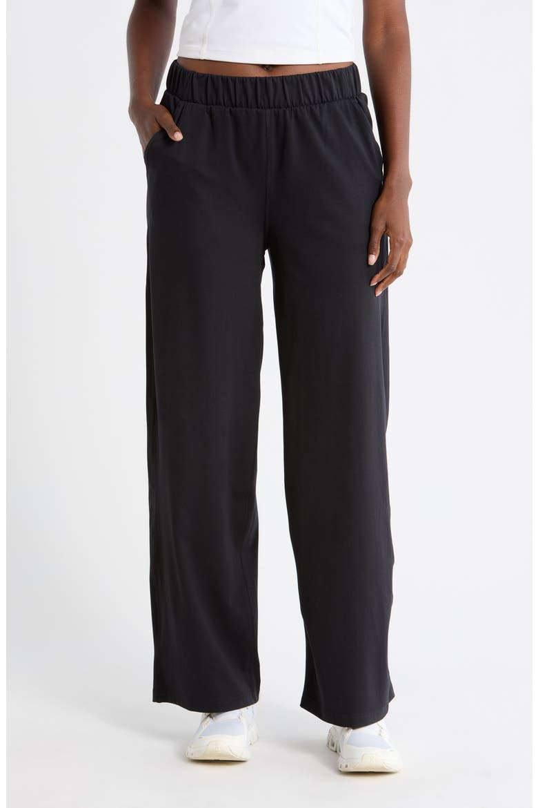 Rodeo Straight Leg Pants, Main, color, BLACK